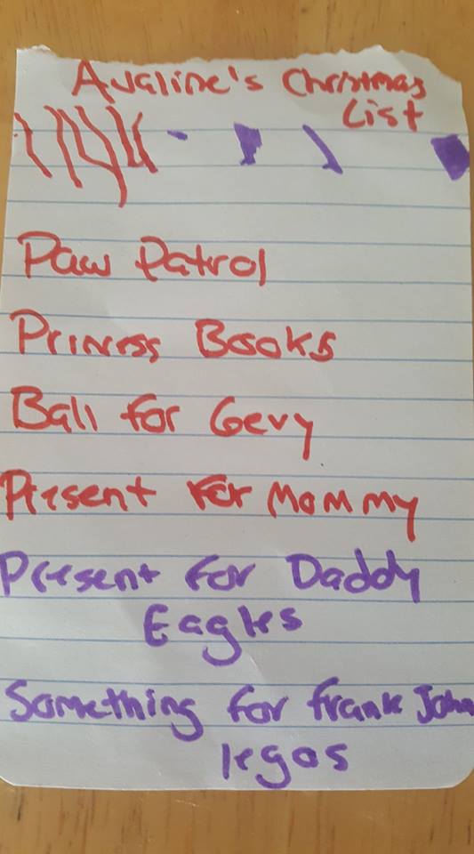 Kid's Christmas List